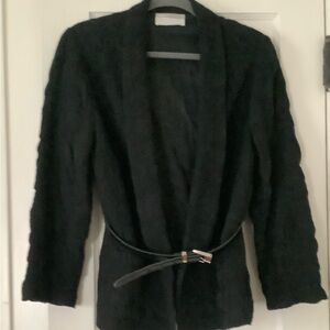 Zara Black Textured Women's Blazer